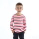 T-Shirt marin ENFANT à manches longues PECHEUR - blanc rayé rouge