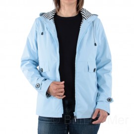 Ciré à capuche DORIS pour femme coloris Glacier (bleu ciel)