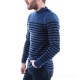 Pull marin rayé Laine douce ROCHEFORT - coloris Voyage/navy