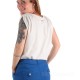 Tee-shirt uni en coton pour femme TELLA - blanc
