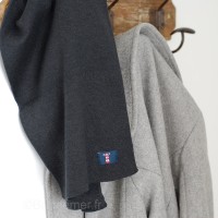 Echarpe tricotée en Bretagne maille coton 50/50