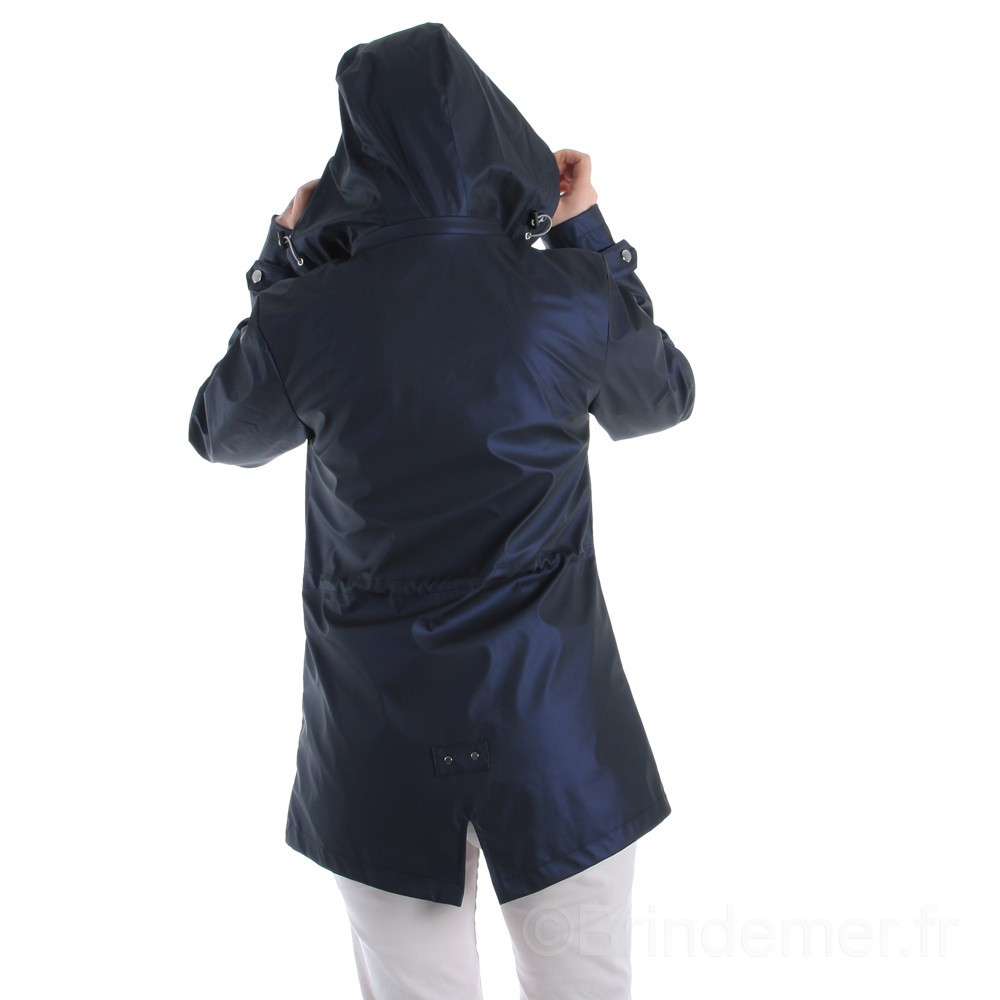 Veste De Pluie Imperméable Femme Hublot - Style Marin Avec Effet Holographique, Capuche, Idéale Pour La Mer Et La Ville - 6