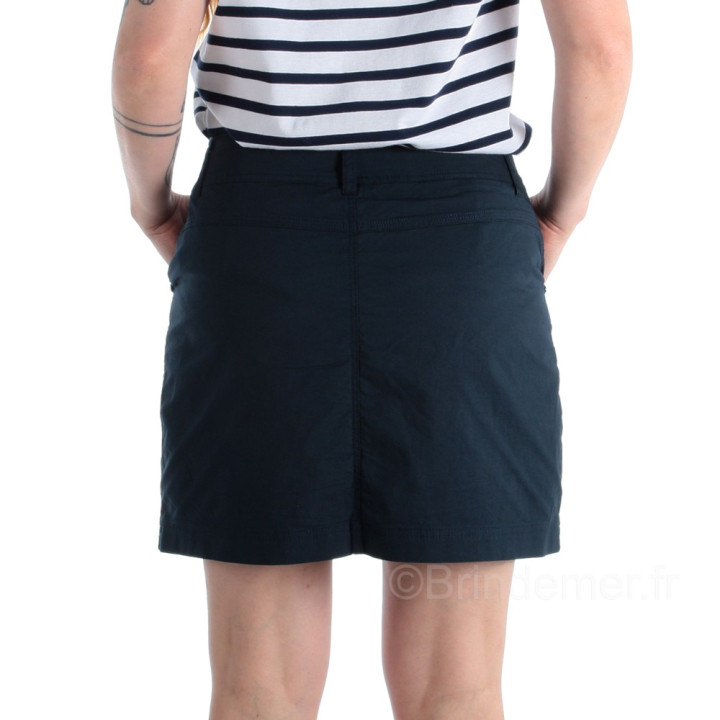 Jupe-short à pont pour femme - bleu marine