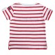 Tee-shirt manches courtes enfant AVENTIN- blanc rayé rouge