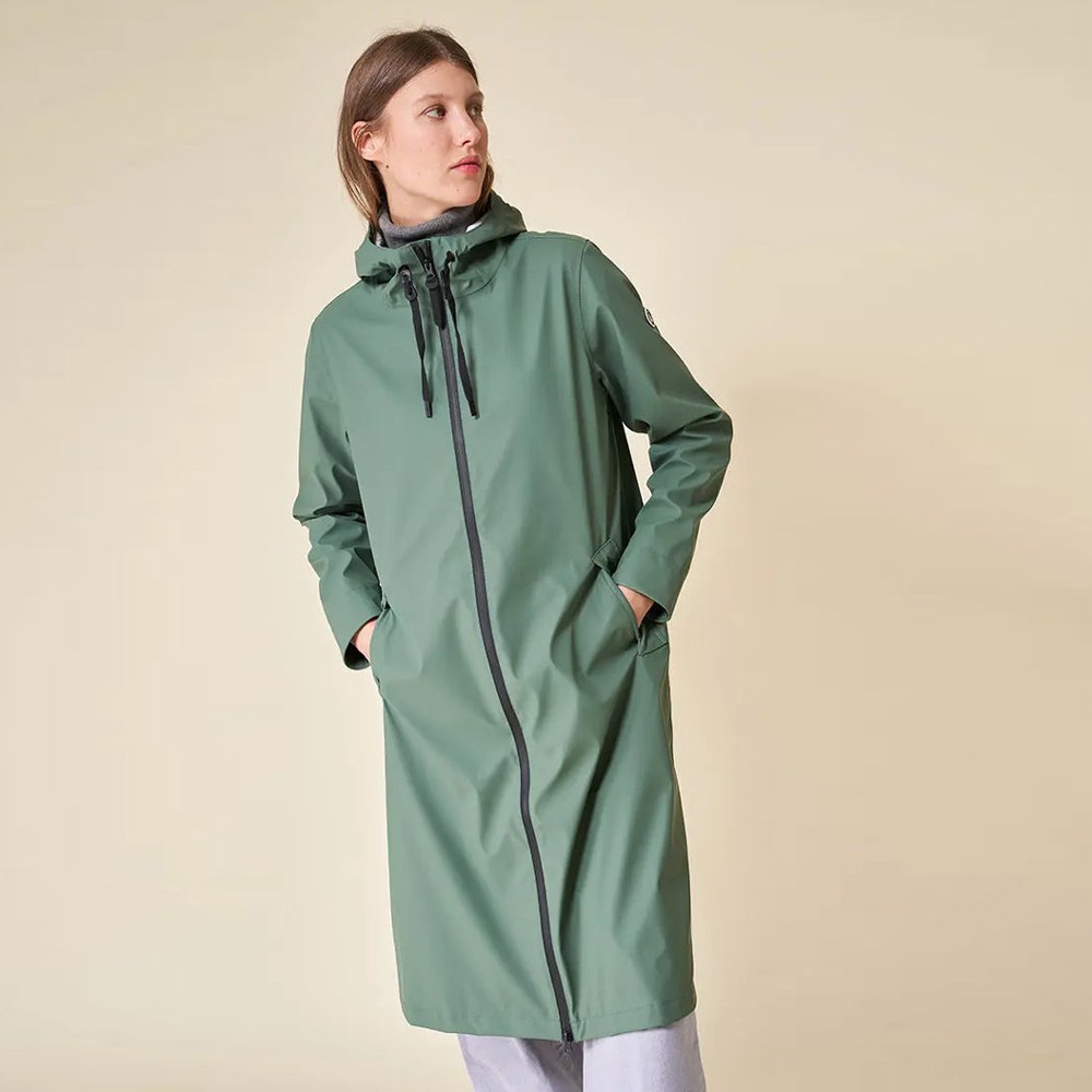 Veste de pluie imperméable avec capuche marinière pour femme
