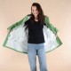 Ciré long forme trapèze pour femme NUOVOLA - coloris Turf Green