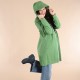 Ciré long forme trapèze pour femme NUOVOLA - coloris Turf Green