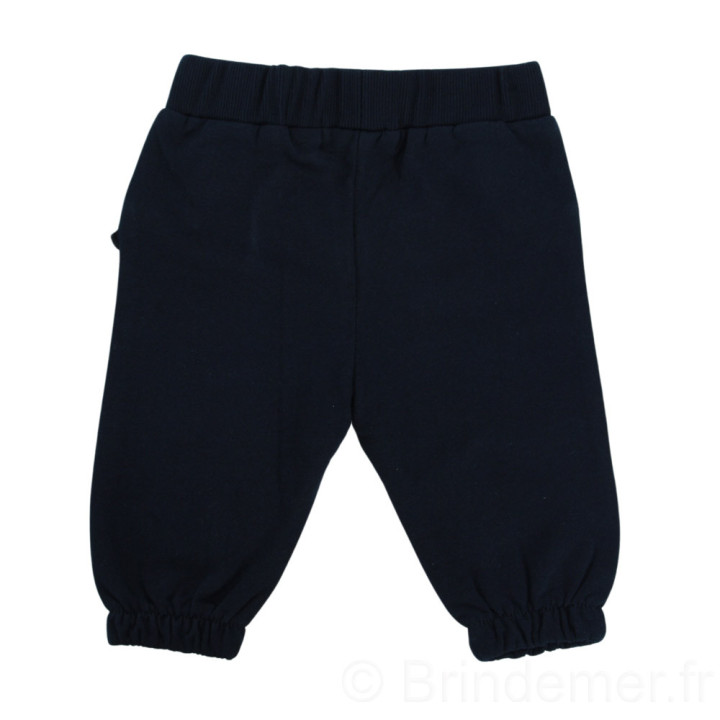 Ensemble marin sweat et pantalon bébé broderie chat