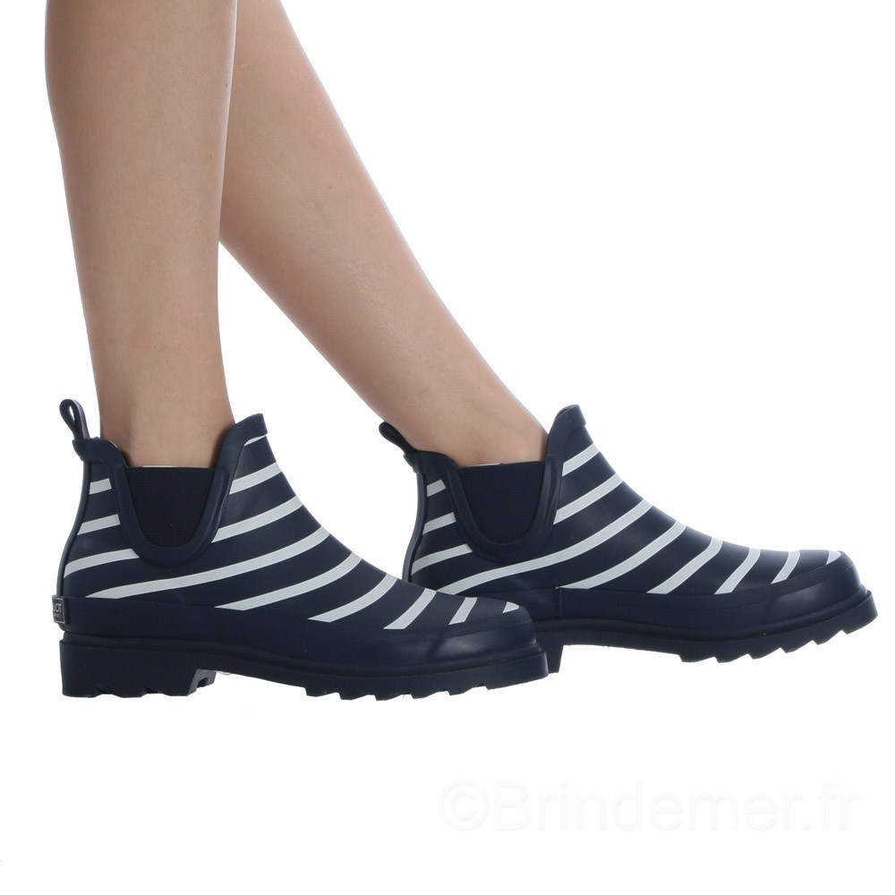 Bottes De Pluie Courtes BeComfy Femme – Caoutchouc PVC Imperméable, Cheville, Talon Bloc, Tailles 36-42 EU