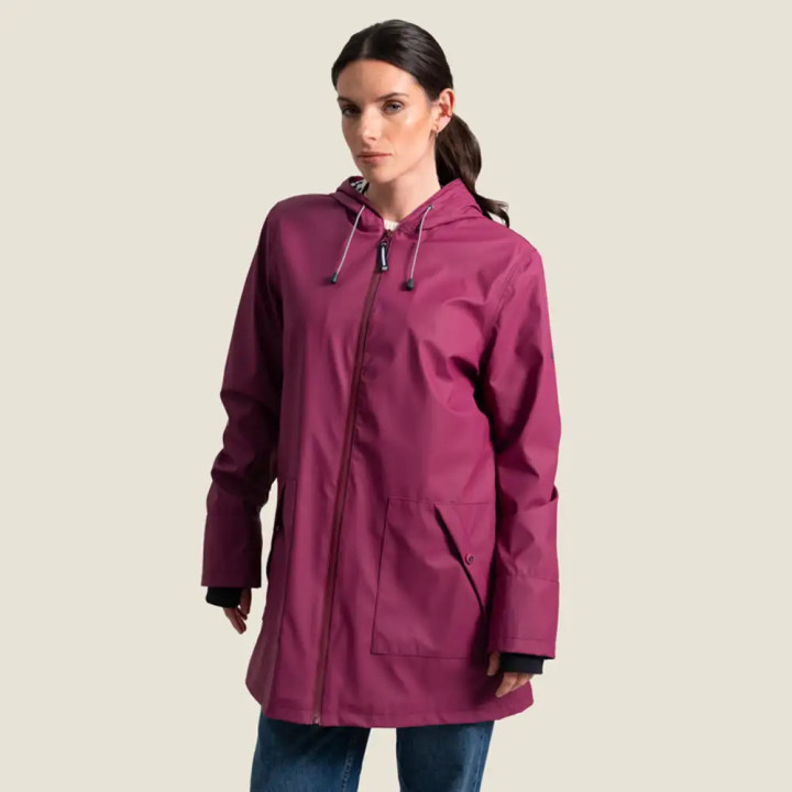 Parka imperméable femme Dania Hublot Mode Marine - coloris framboise
