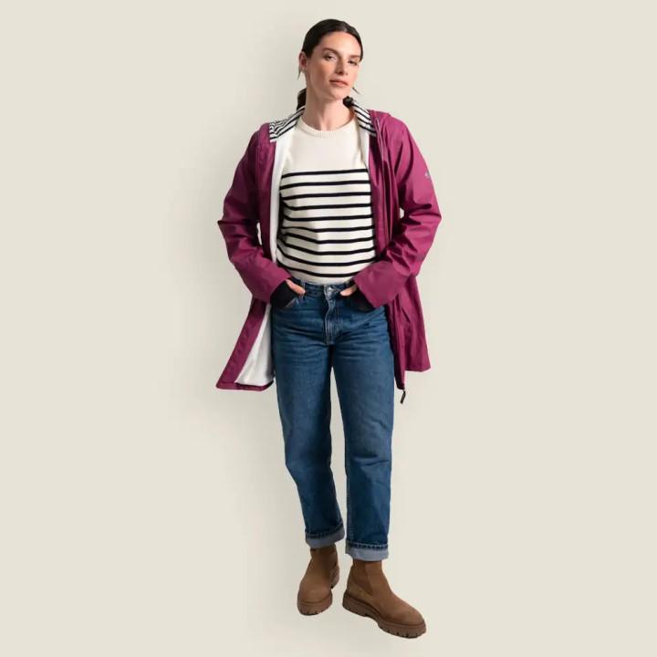 Ciré femme 3/4 à capuche doublé polaire DANIA