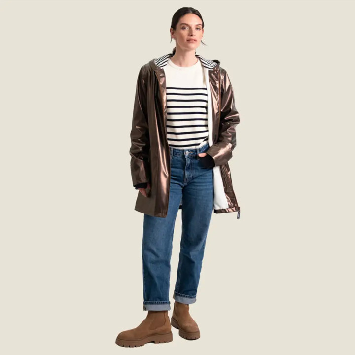 Ciré femme 3/4 à capuche doublé polaire DANIA