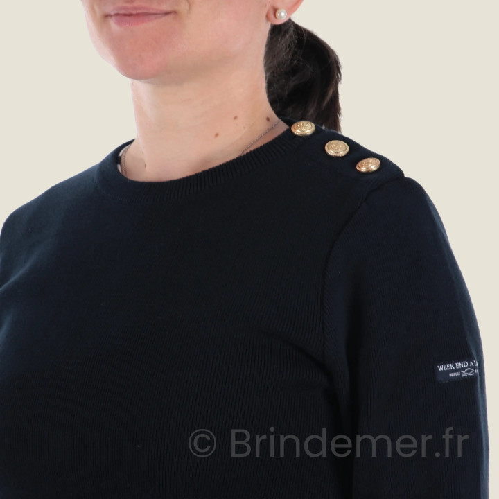 Pull marin coton pour femme par Week-end à la Mer