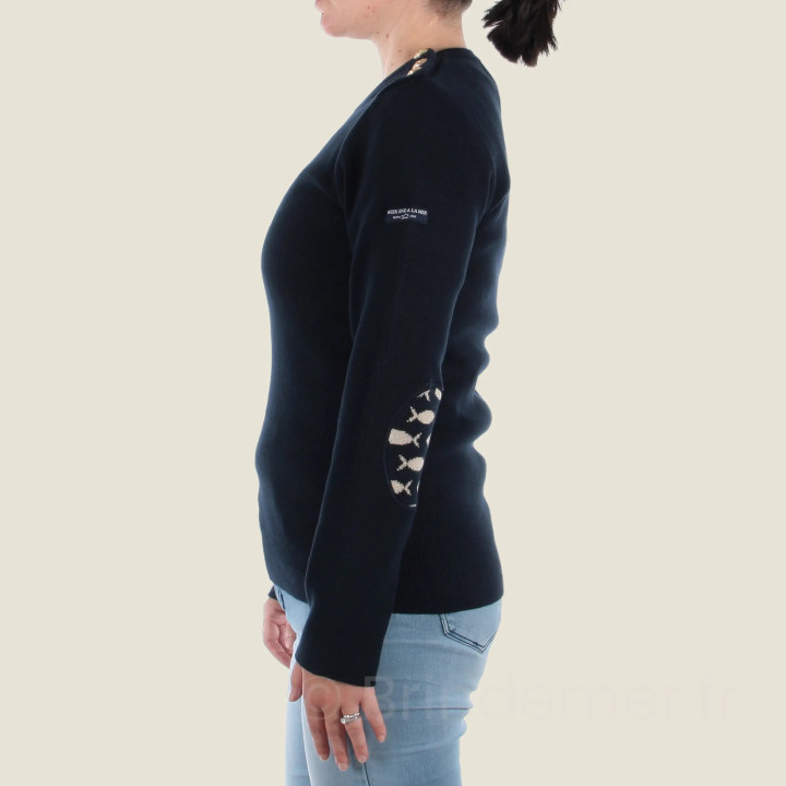 Pull marin coton pour femme par Week-end à la Mer