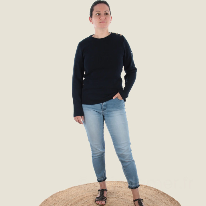Pull marin coton pour femme par Week-end à la Mer