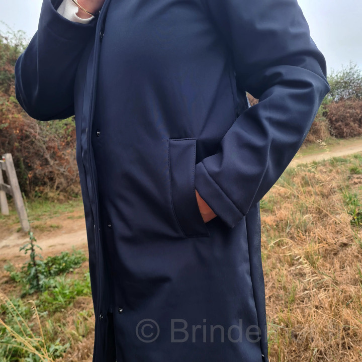 Manteau long pour femme softshell CAMAIL Captain corsaire -  Brin de Mer