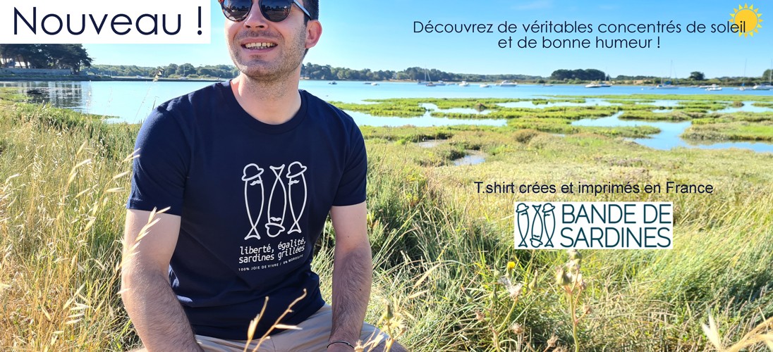 Nouveaux T.shirts bande de sardines crées et imprimés en France
